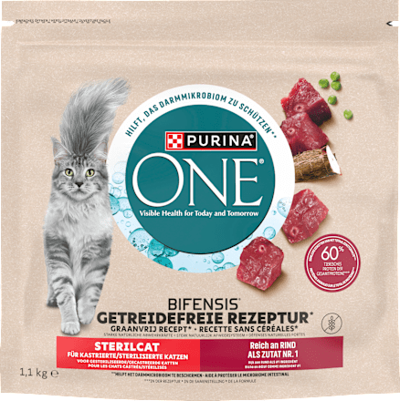 Trockenfutter Katze Bifensis Sterilcat Getreidefrei mit Rind PURINA ONE
