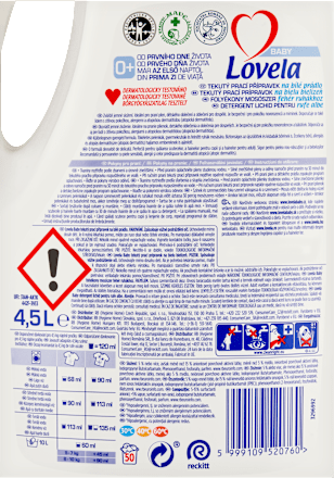 prací gel na bílé prádlo Lovela