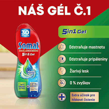 Gél do umývačky riadu Excellence Premium 5v1 Somat