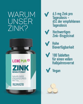 Tabletten Zink Bisglycinat Lebepur
