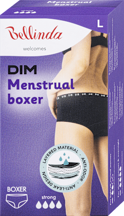 menstruační boxerky strong, velikost L, černé Bellinda