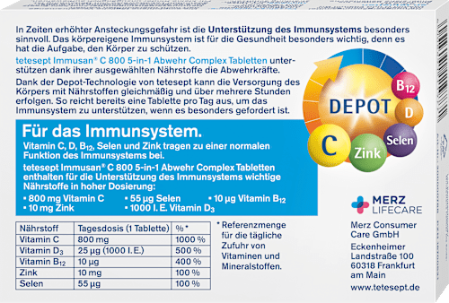 Immusan C 800 5-in-1 Abwehr Complex Tabletten tetesept