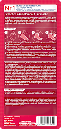 Fußmaske Socken Anti Hornhaut (1 Paar) Schaebens