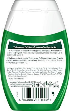 zubní pasta Gel 2 v 1 Grees Freshness Vademecum