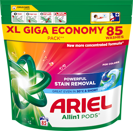 Kapsule za pranje barvnega perila All in 1 ARIEL