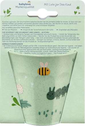 Becher 9-Kant Gartentiere babylove