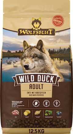 Trockenfutter Hund mit Ente & Kartoffel, wild duck, Adult Wolfsblut