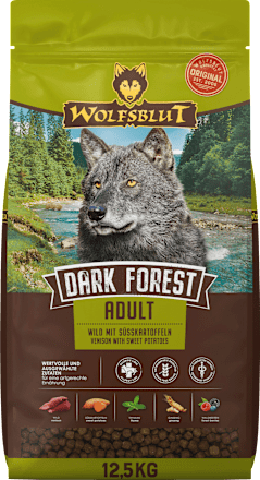 Trockenfutter Hund mit Wild & Süßkartoffel, dark forest, Adult Wolfsblut