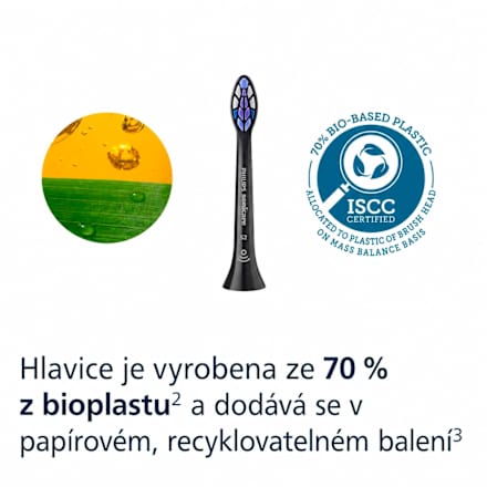 náhradní hlavice S2 Sensitive HX6053/88 Extra Soft černé Philips Sonicare