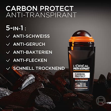 Antitranspirant Deo Roll-On Carbon Protect L'ORÉAL PARiS MEN EXPERT