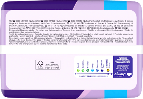 discreet Einlagen Inkontinenz 5 Long Big Pack always