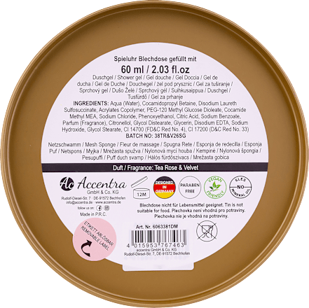Geschenkset Duschgel "Romantic Dreams" Spieluhr 3tlg accentra