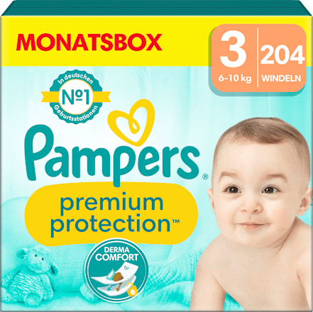 Windeln Gr. 3 Midi (6-10 kg) Monatsbox Pampers premium protection