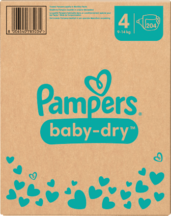 Windeln Baby Dry Gr. 4 Maxi (9-14 kg) Monatsbox Pampers baby-dry