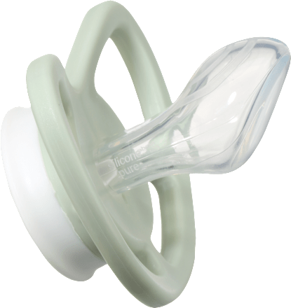 Schnuller Air Silikon anatomisch, beige/mintgrün,  Gr. 2, 5-18 Monate babylove