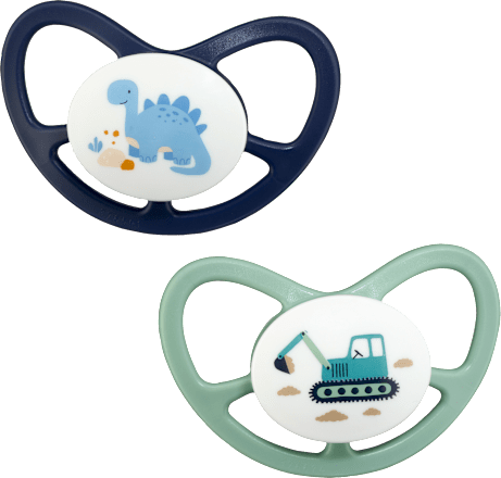 Schnuller Air Silikon anatomisch, mintgrün/blau,  Gr. 3, ab 16 Monaten babylove