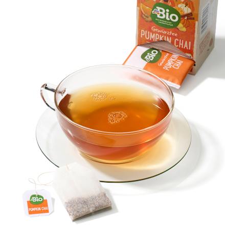 Gewürztee, Pumpkin Chai mit Kürbis, Ingwer & Orangenöl (20 Beutel) dmBio