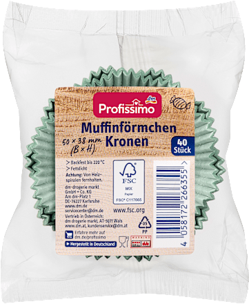 Muffinförmchen Kronen, 40 St