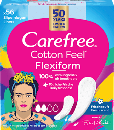 Slipeinlagen Cotton Feel Flexiform mit Frischeduft Carefree