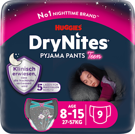 Pyjama Pants Mädchen 8-13 Jahre HUGGIES DryNites