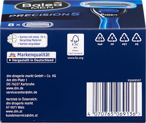 Rasierklingen, precision5 Body Balea MEN