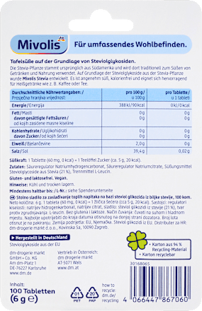 Stevia Tabletten Mivolis