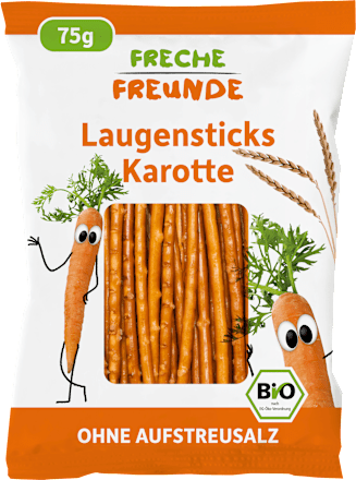 Kindersnack Laugensticks Karotte, ab 4 Jahren Freche Freunde