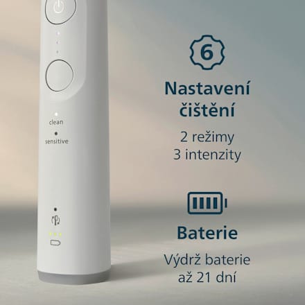 elektrický zubní kartáček 6100 HX7400/02 bílý Philips Sonicare