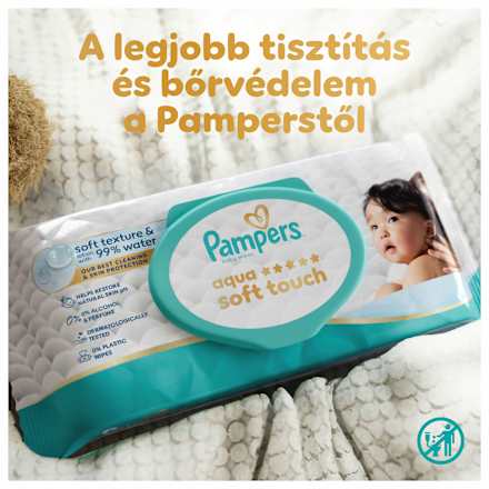 Nedves törlőkendő, Aqua Pampers Harmonie