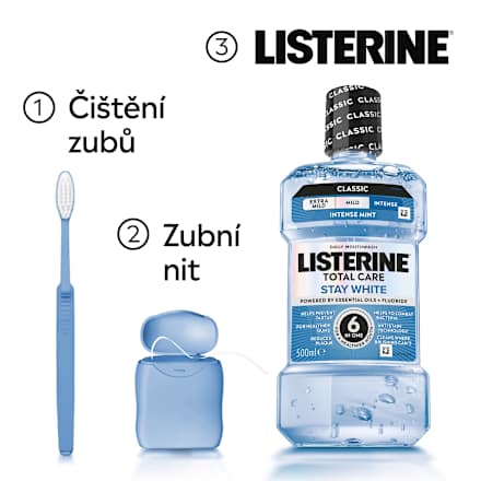 ústní voda Total Care Stay White Listerine