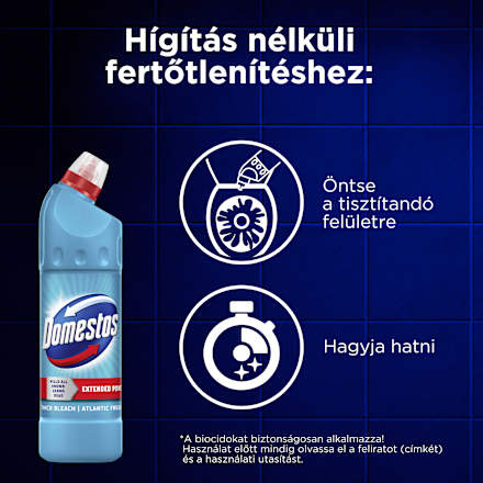 Fertőtlenítő folyadék, 24H Plus, Atlantic Fresh Domestos