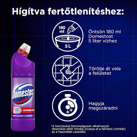 24H Plus fertőtlenítő folyadék Lavender Fresh Domestos