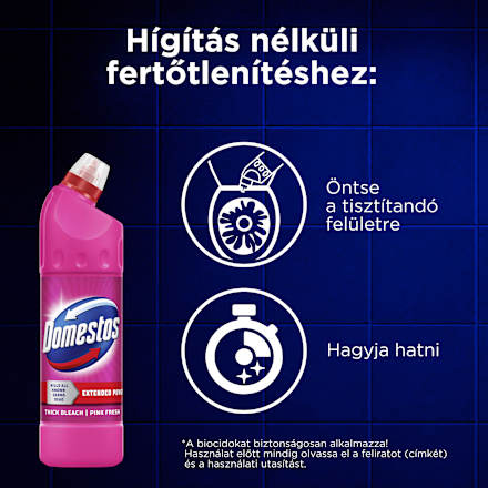 Fertőtlenítő folyadék, 24H Plus, Pink Fresh Domestos