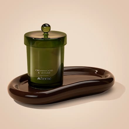 Duftkerze im Glas Cedarwood & Vetiver, dunkelgrün (240 g) dm home