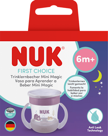 Trinklernbecher First Choice Mini Magic Nacht Bär 6+ Monate NUK