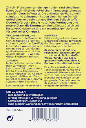 Flohsamenschalen gemahlen Plus Zirkulin