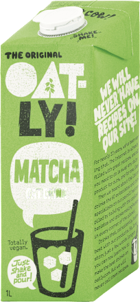 Ovsený nápoj s matcha zeleným čajom Oatly