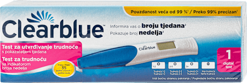 Digital test za utvrđivanje trudnoće s pokazateljem tjedana Clearblue