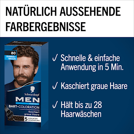 Tönung Bart 80 Dunkelbraun Schwarzkopf Men Perfect