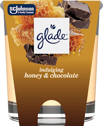 Duftkerze im Glas Indulging Honey & Chocolate 112 g glade
