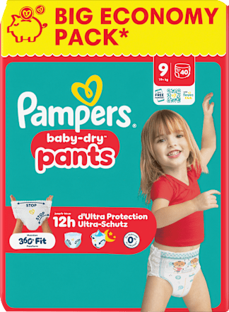 Baby Pants Gr. 9 XL (19+ kg) Big Pack Pampers baby-dry