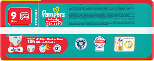 Baby Pants Gr. 9 XL (19+ kg) Big Pack Pampers baby-dry