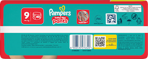 Baby Pants Gr. 9 XL (19+ kg) Big Pack Pampers baby-dry