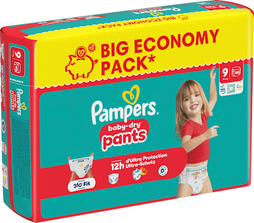 Baby Pants Gr. 9 XL (19+ kg) Big Pack Pampers baby-dry