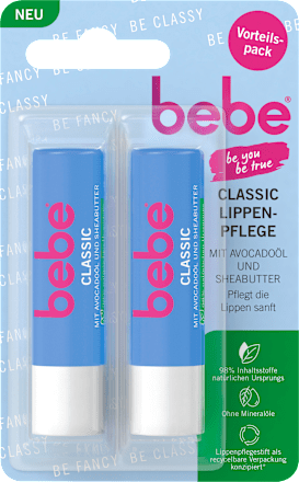 Lippenpflege Classic Doppelpack (2 x 4,9g) bebe