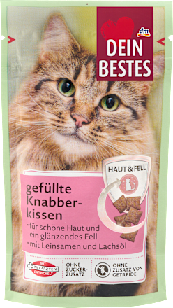 Katzenleckerli Knabberkissen Haut & Fell Dein Bestes