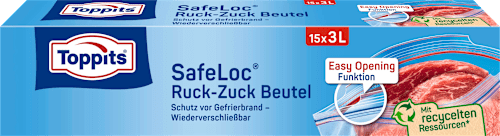 Gefrierbeutel 3 l Ruck-Zuck wiederverschließbar Toppits