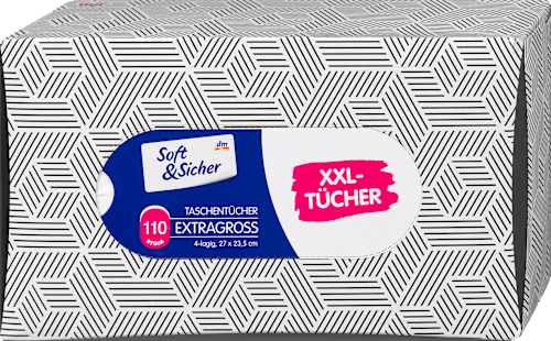 Taschentücher Box mit extra großen Taschentüchern Soft&Sicher