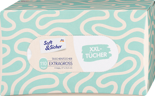 Taschentücher Box mit extra großen Taschentüchern Soft&Sicher