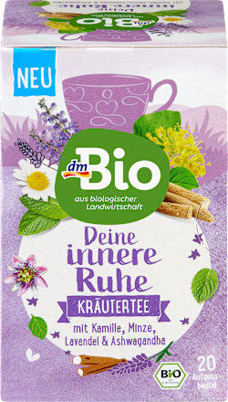 Kräutertee, Deine innere Ruhe mit Kamille, Minze, Lavendel & Ashwagandha  (20 Beutel) dmBio